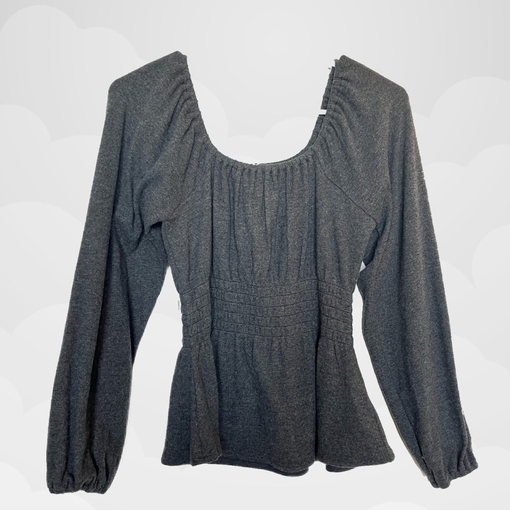 Madewell - Plush Square-Neck Smocked Top